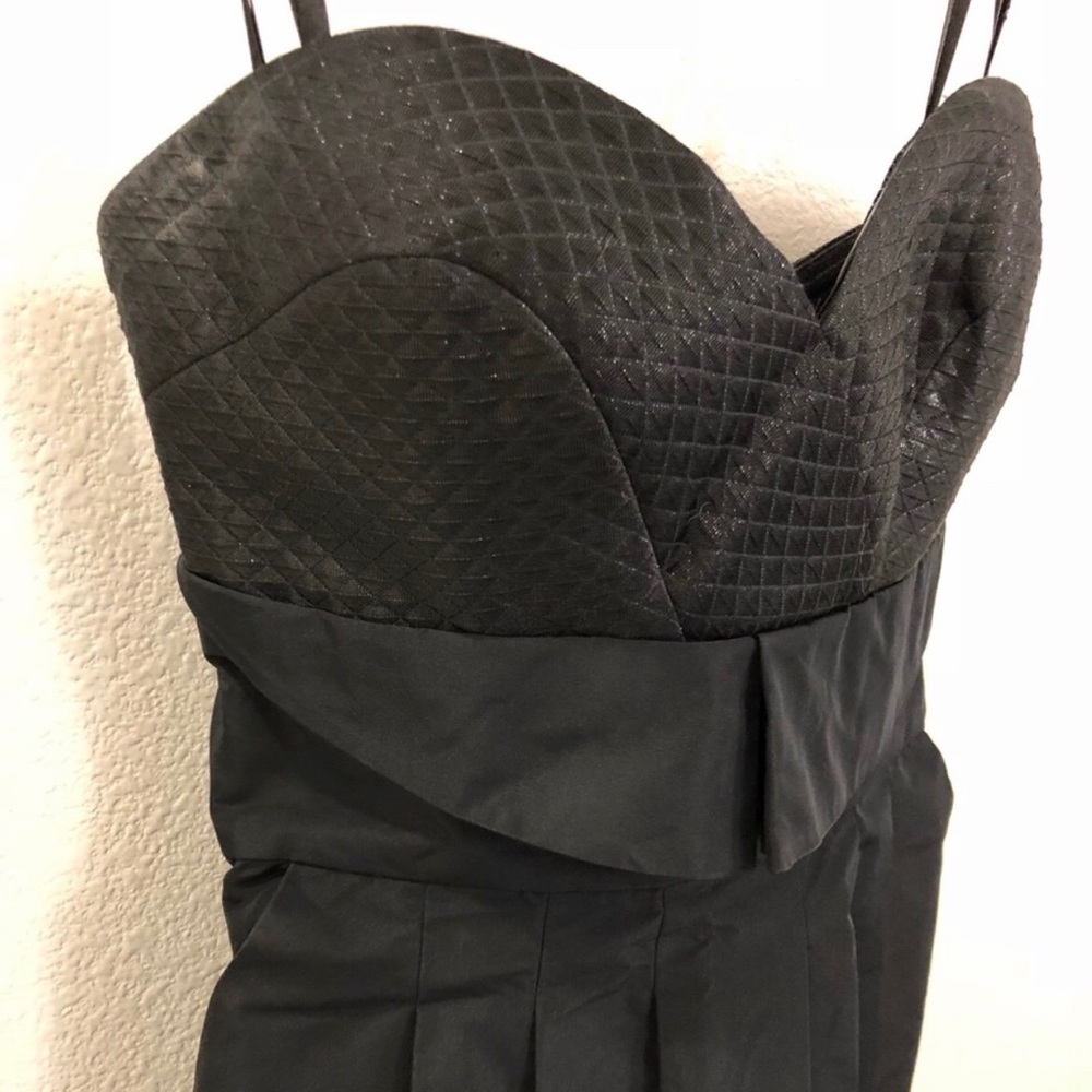 BCBG Black Strapless Cocktail Dress